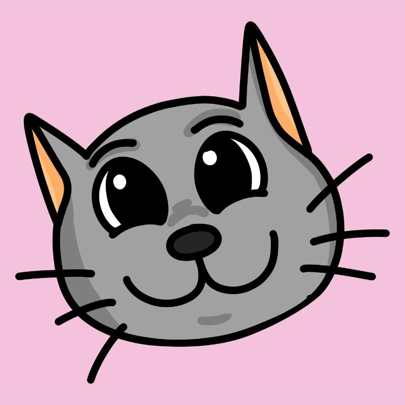 Drôle d’animal tête de chat