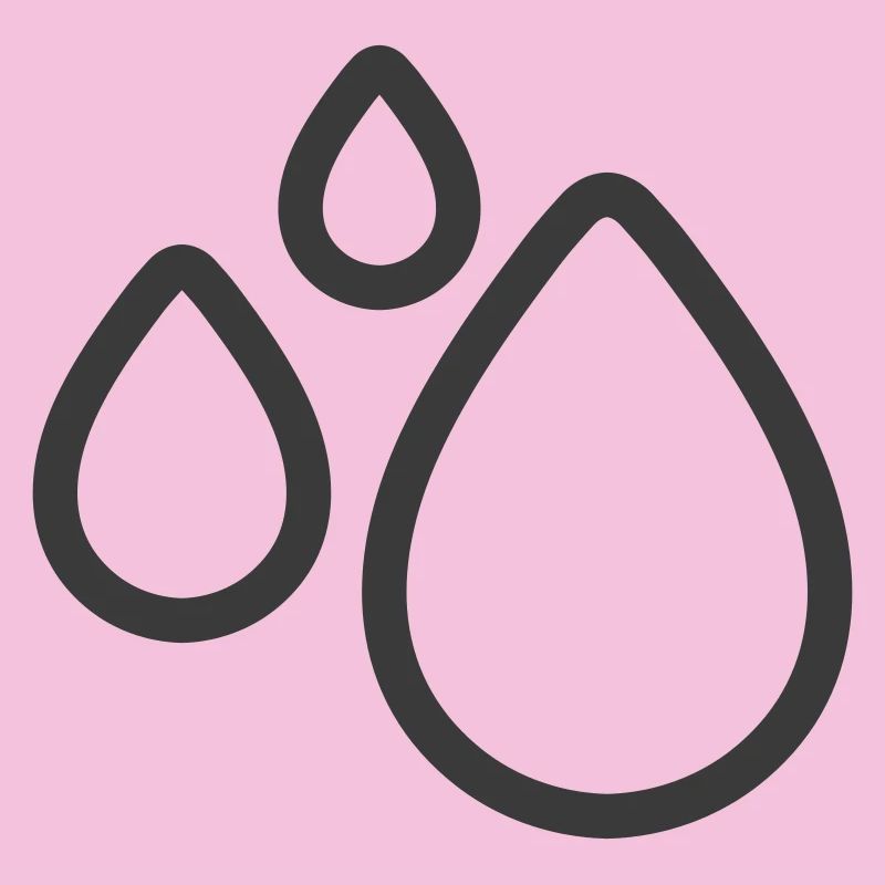 Triple Water Drops Line Icon Logo