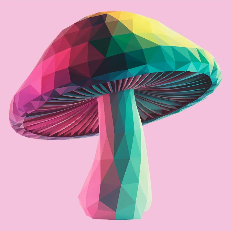 Champignon - Logo Low Poly cool