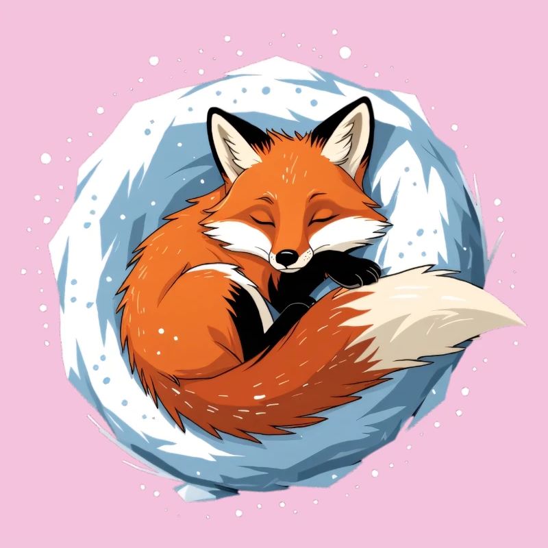 Winterfuchs im Eiskreis