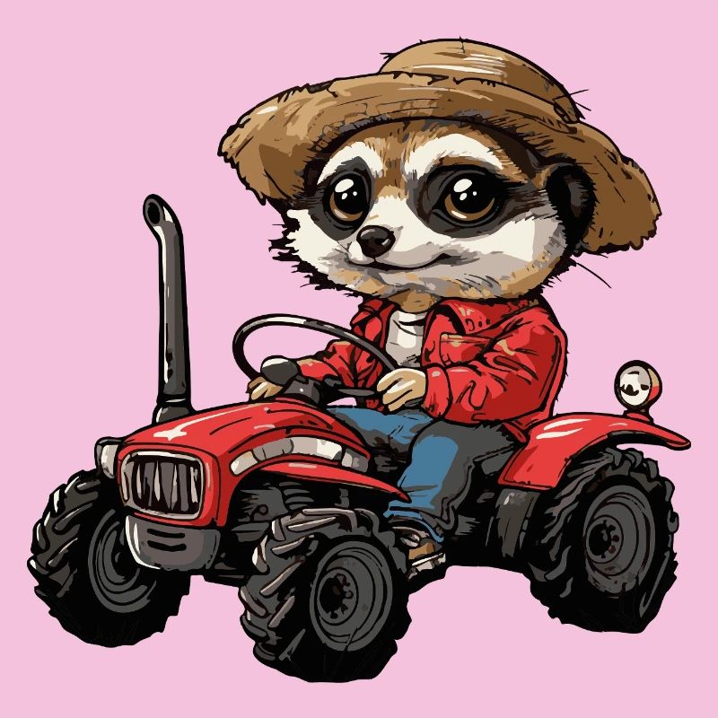 Erdmännchen Traktor Farmer