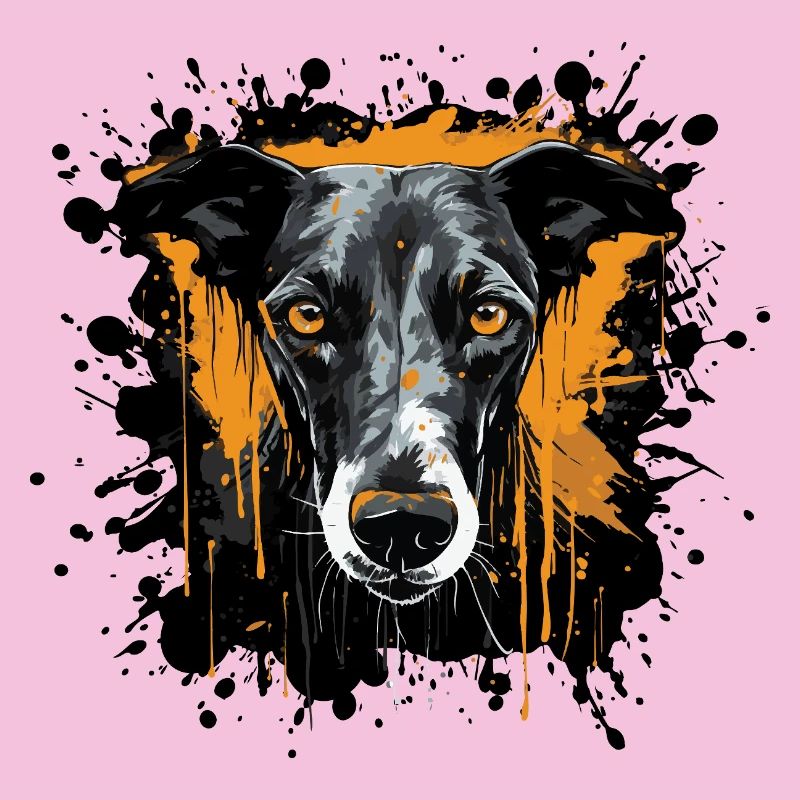 Art de portrait de chien en éclaboussure