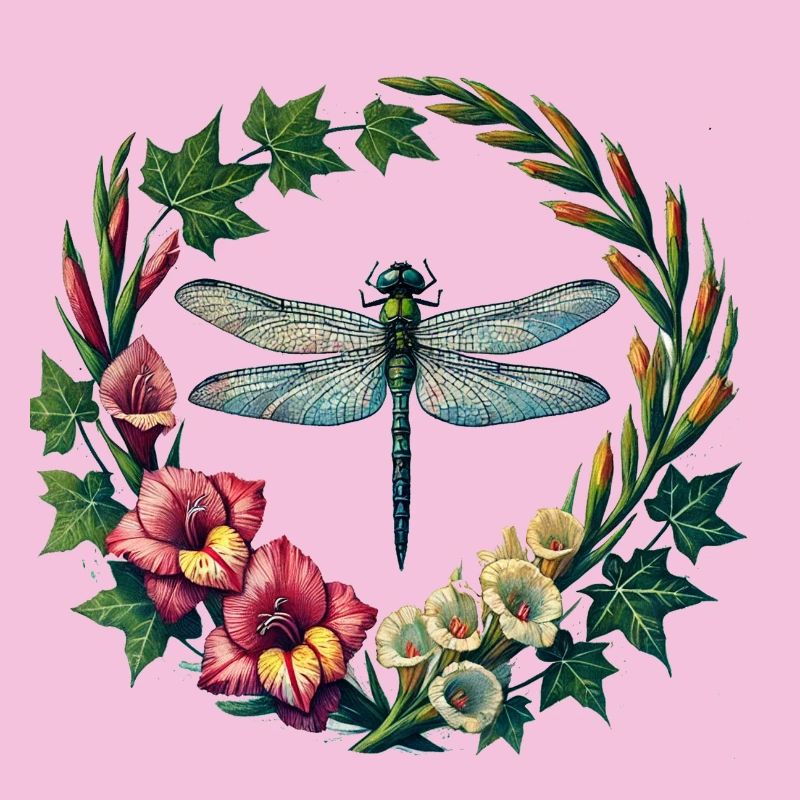 Libellen-Blumenkranz
