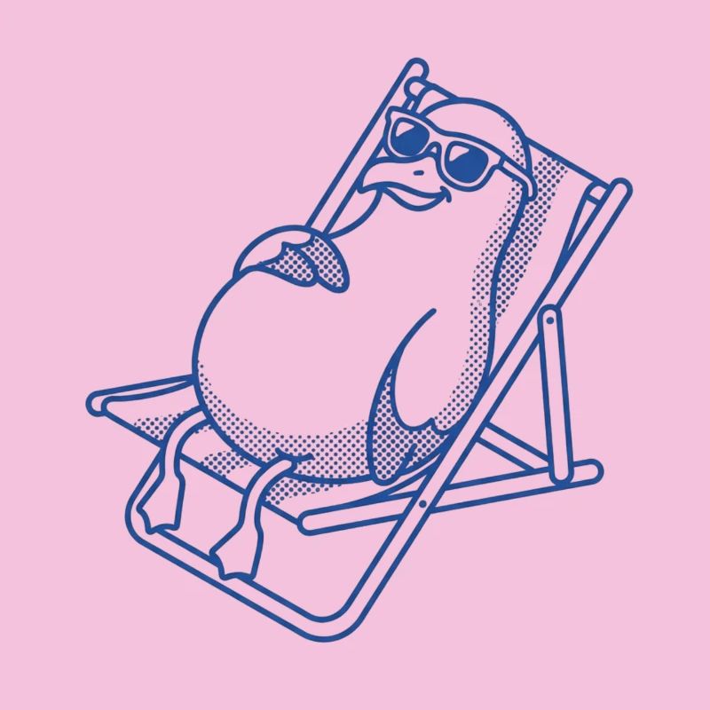 Penguin chills on bench