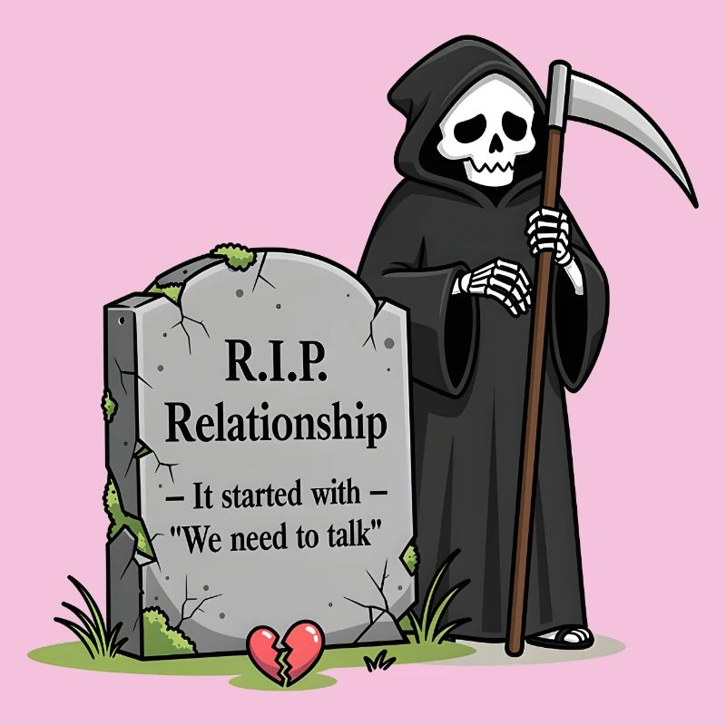 "We have to talk!" is relationship Grim Reaper