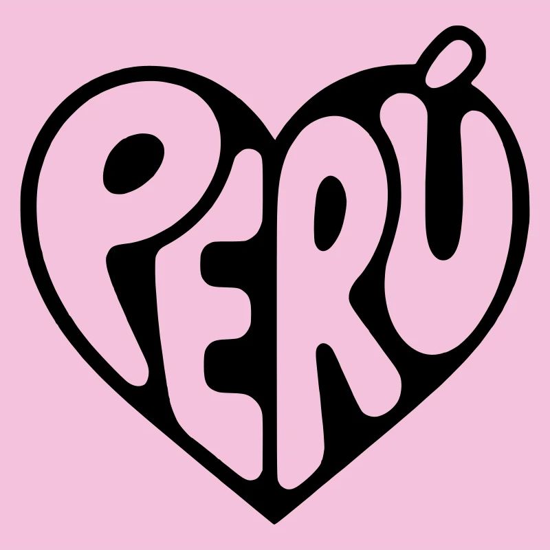Peru Herz Typografie 