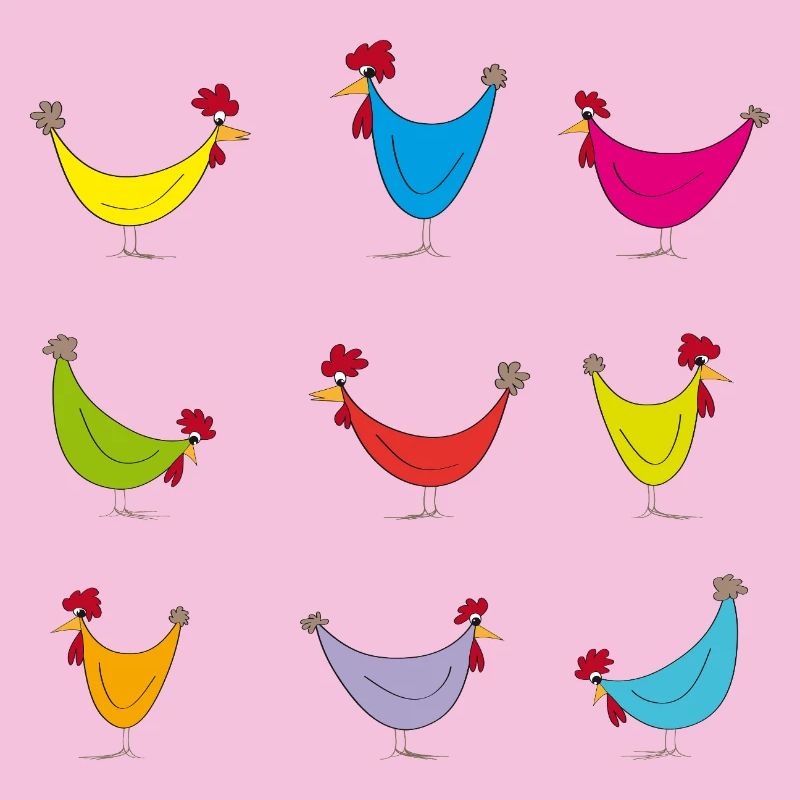 Fans de poulet - Coq - Coq - Poussin - Œuf - Bio