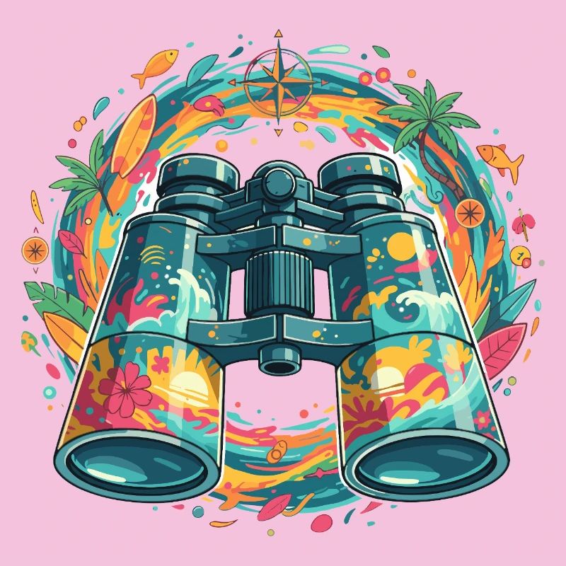 Illustration binoculaire Tropical Explorer