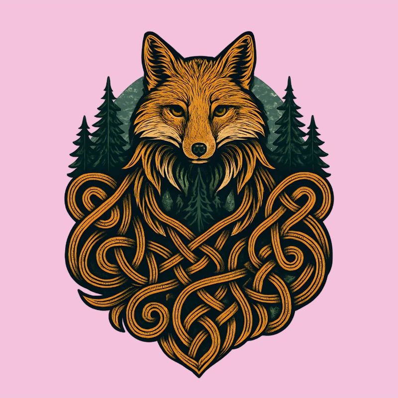 Fuchs im Knotenkunstwald