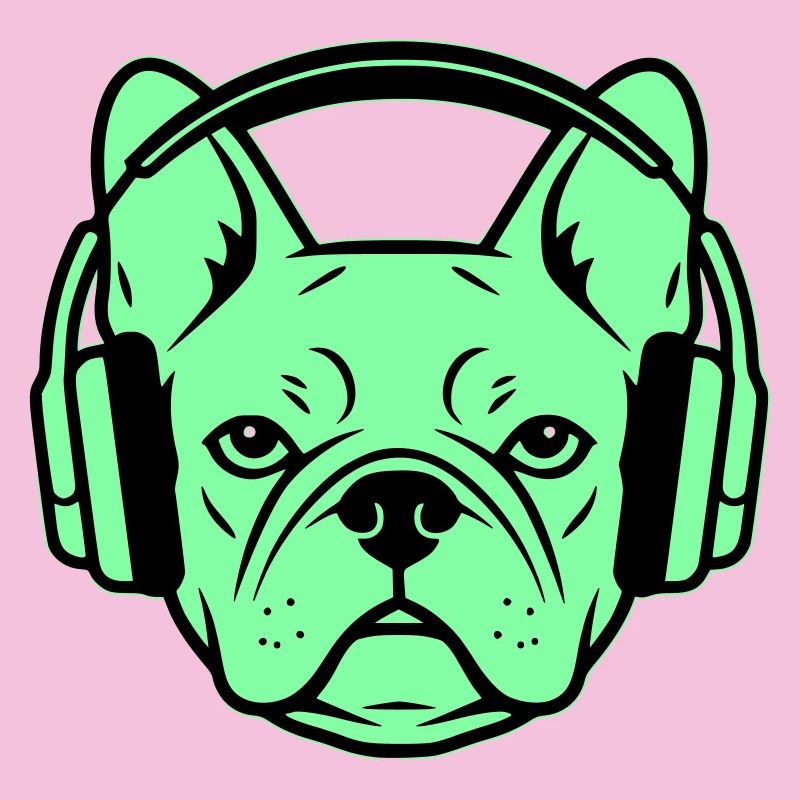 Frenchie Kopfhörer Gamer Hund