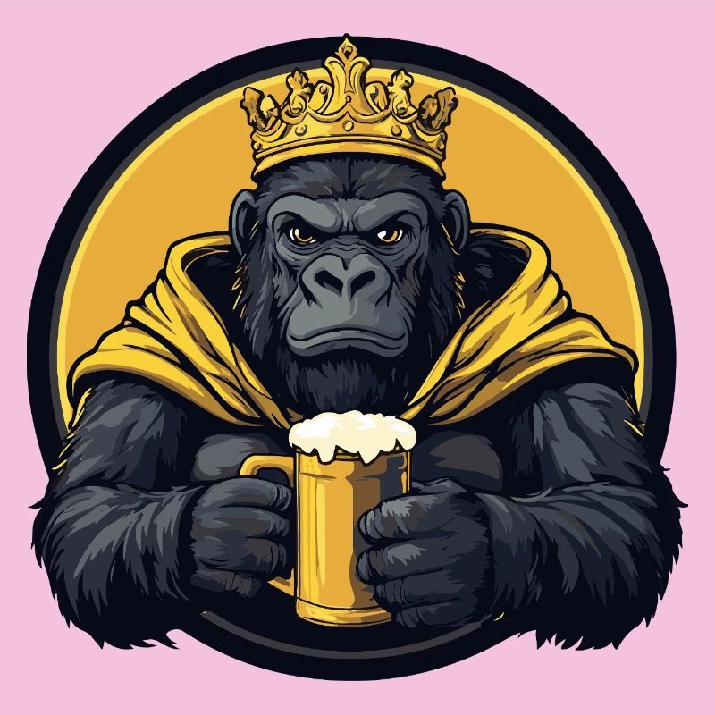 Gorilla Bier Lustig