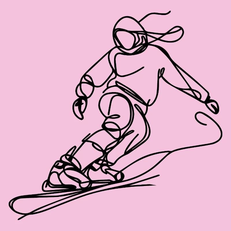 Snowboarder Zeichnung