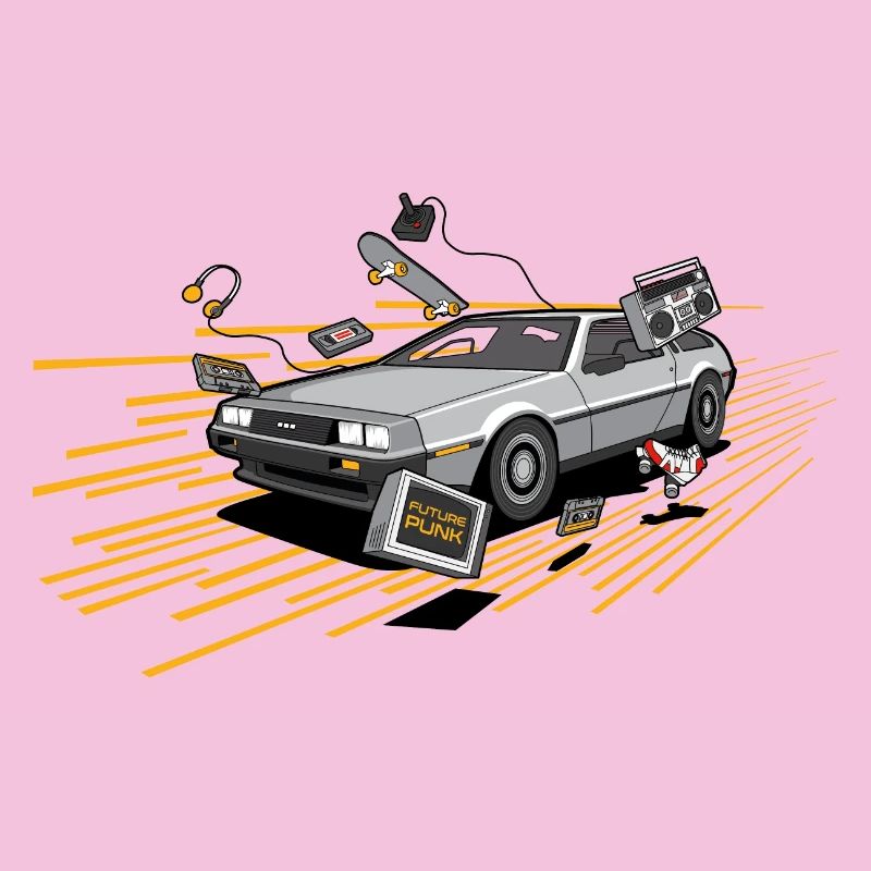 Delorean Oldtimer Youngtimer Retro Future jaune