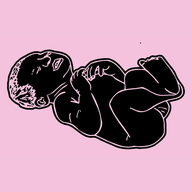 Newborn Baby Shadow Illustration