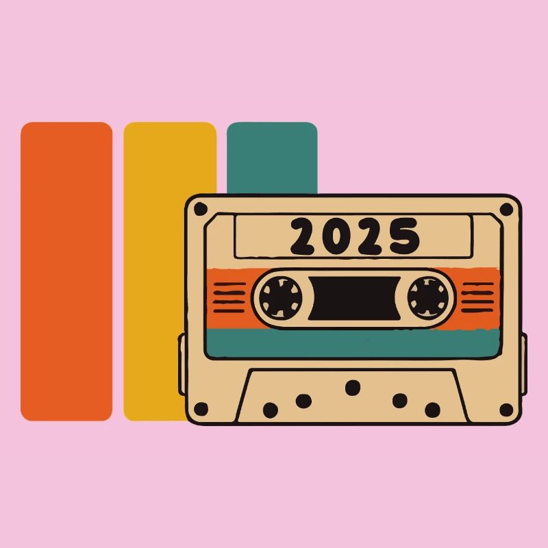 2015 Retro Kassette Lebendige Palette