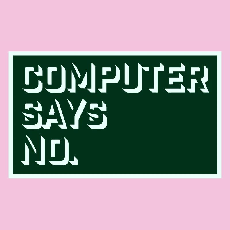 L’ordinateur dit pas de technique drôle de nerd programmeur