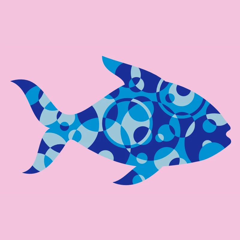 A fish made of shapes and patterns