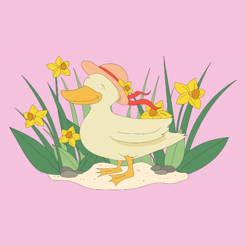 Duck with hat