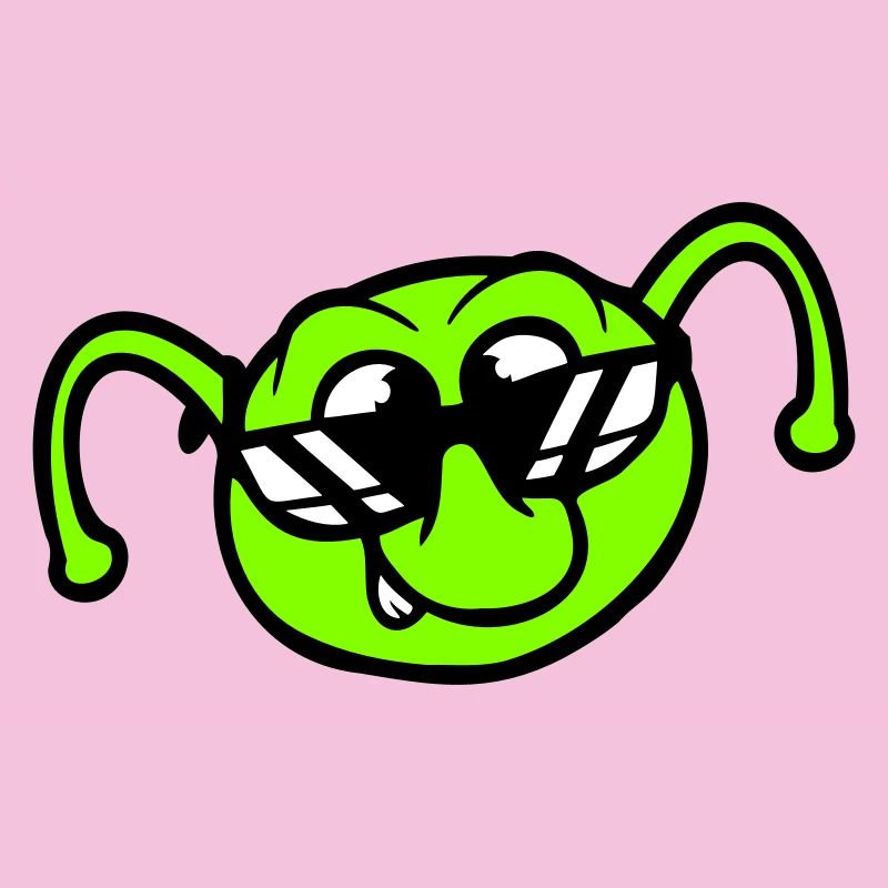 Raupe Sonnenbrille Cool Lächeln Frech Spaß Comic