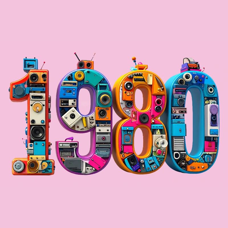 1980er Technik-Mosaik
