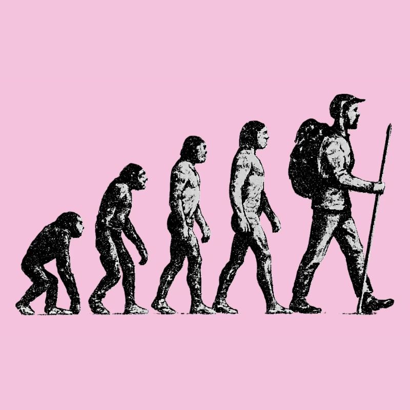 Evolution zum Wandersmann Grunge Design