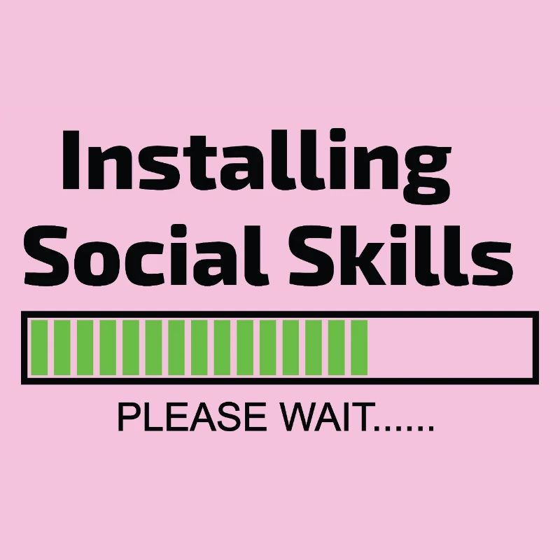 Computer installiert Social Skills Programmierer