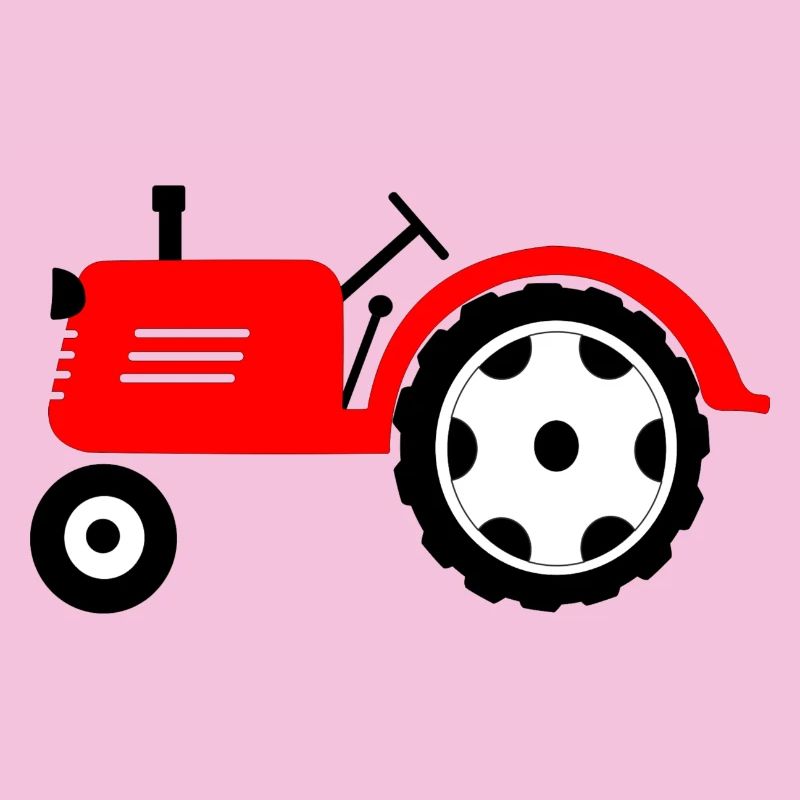 Ackerschlepper rote Landmaschine