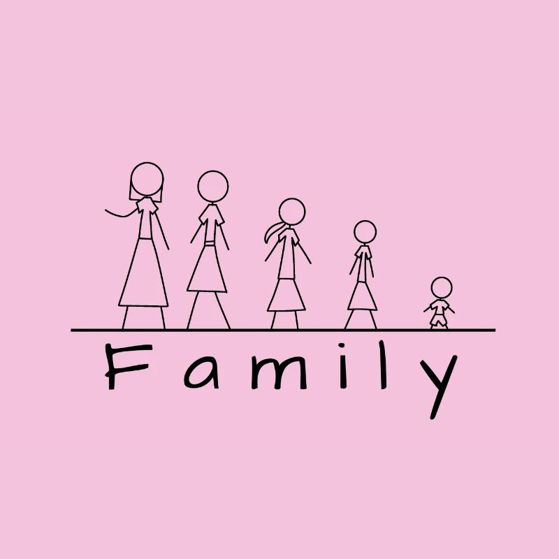 Strichmännchenfamilie
