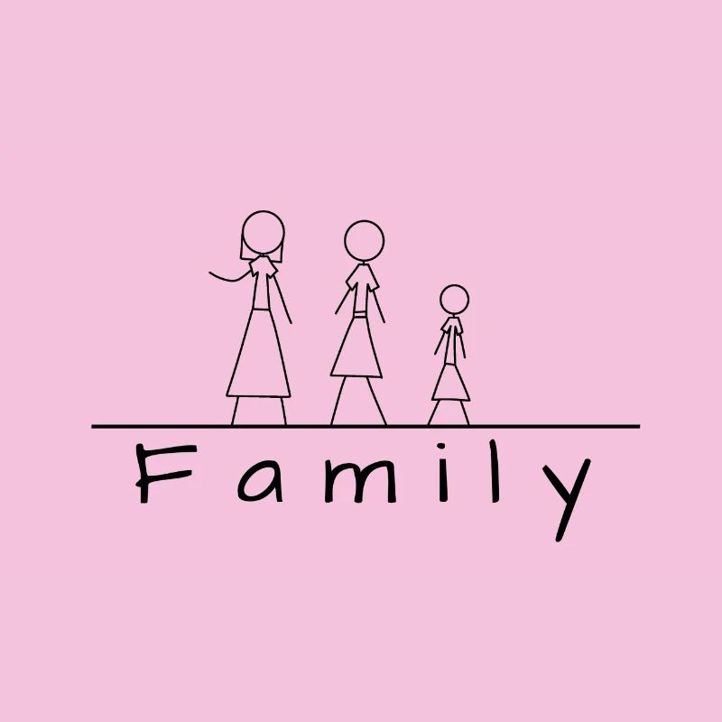 Strichmännchenfamilie
