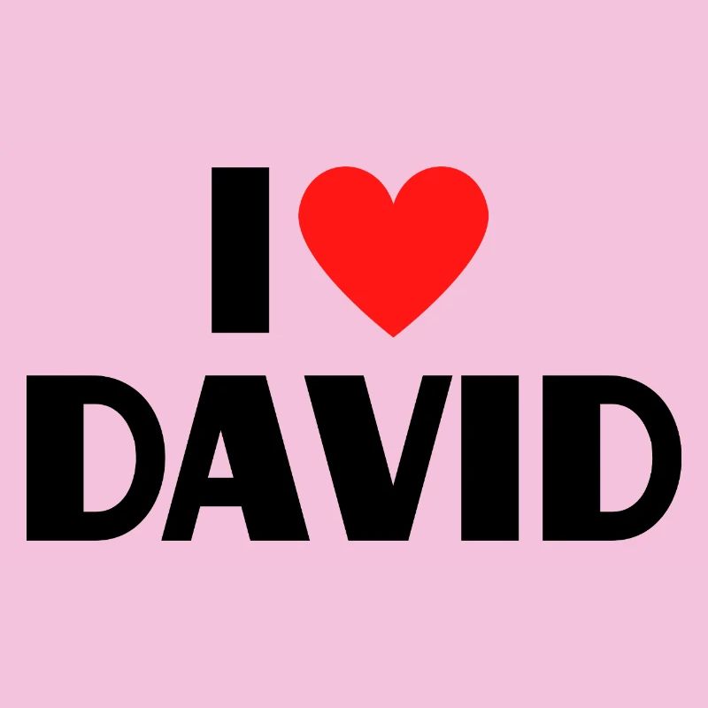 I love David Rotes Herz Liebe Fan Geschenk