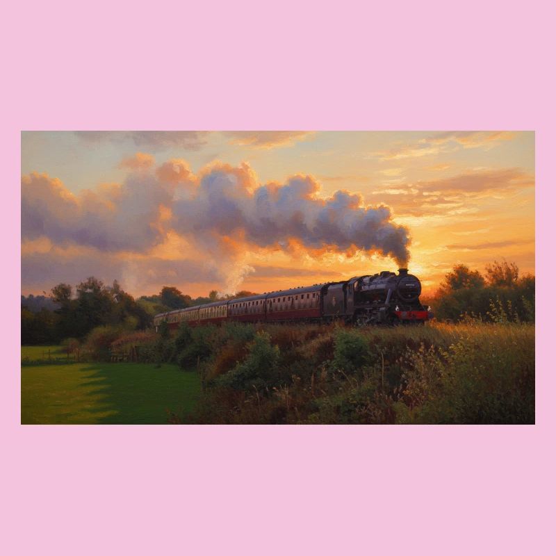 Sunset Steam Train