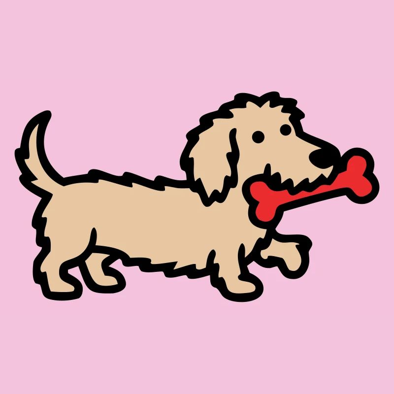 Dessin dessiné Terrier Doodle Bone