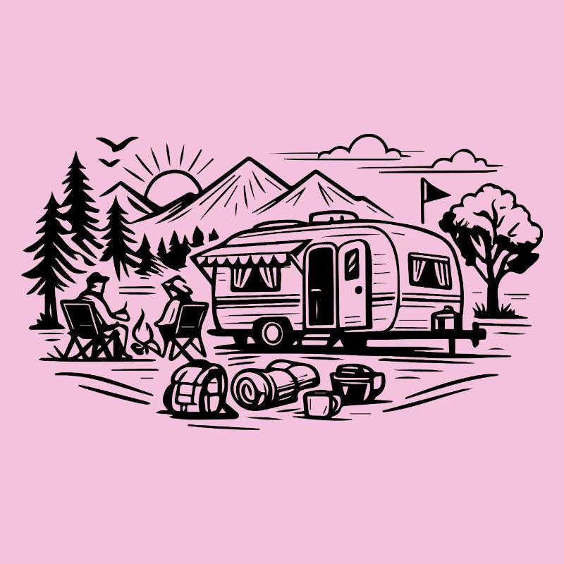 Camping Trailer Landscape