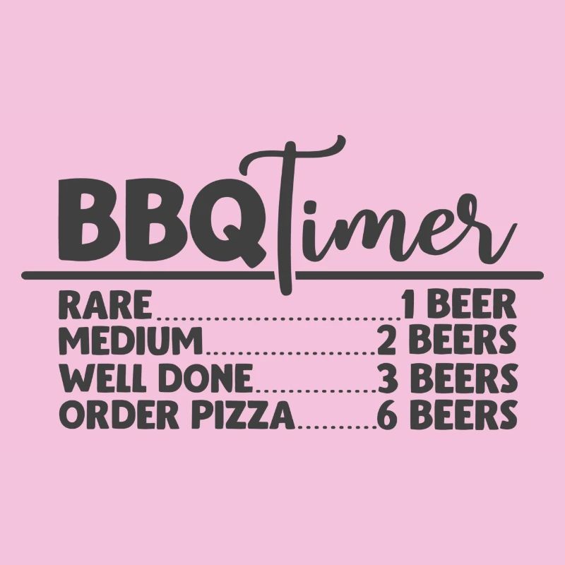 BBQ Timer Grill Spruch Design