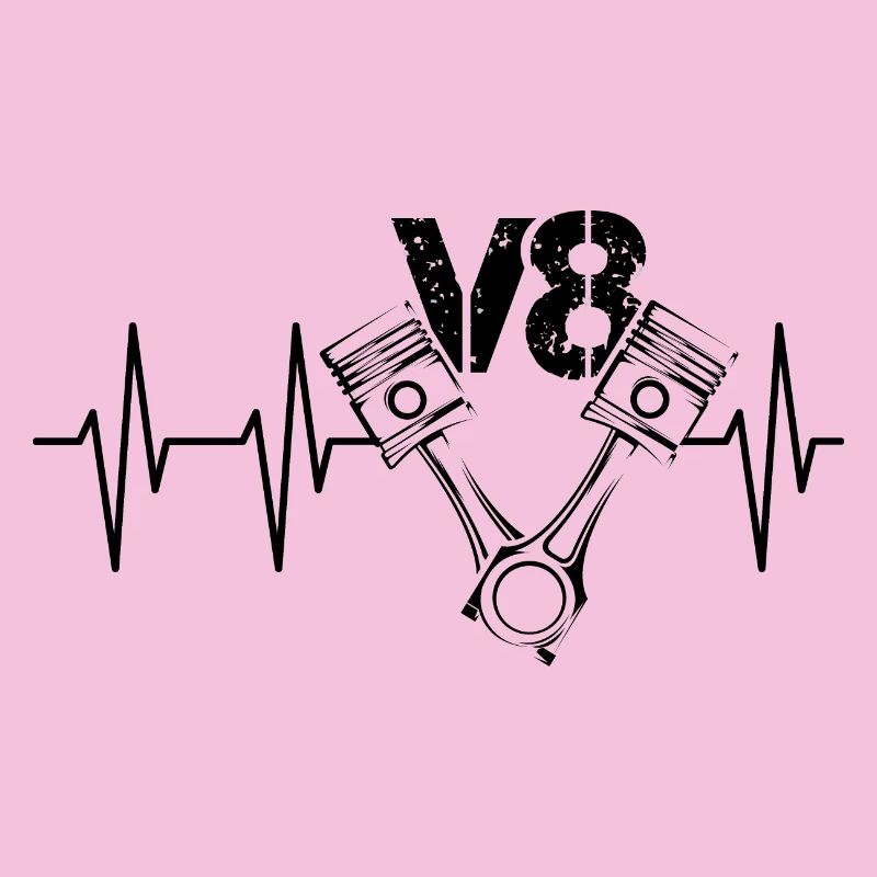 v8 engine pulse cars piston heartbeat tuning icon