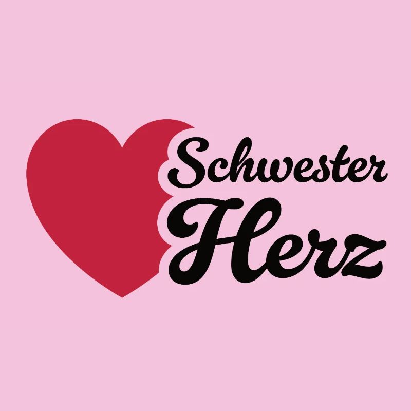 Conception de sœur de cœur avec amour