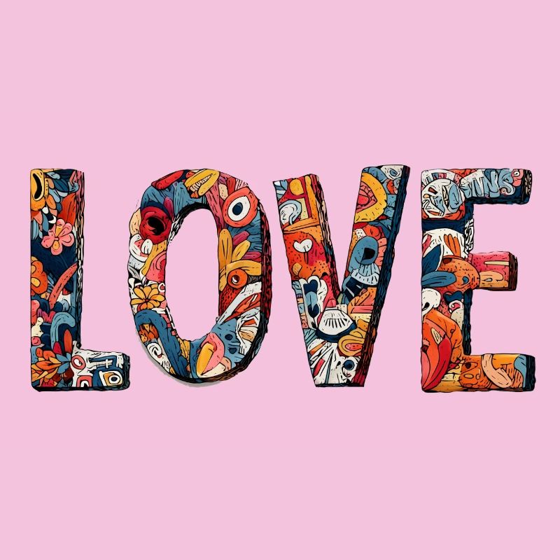 Conception créative de graffitis LOVE