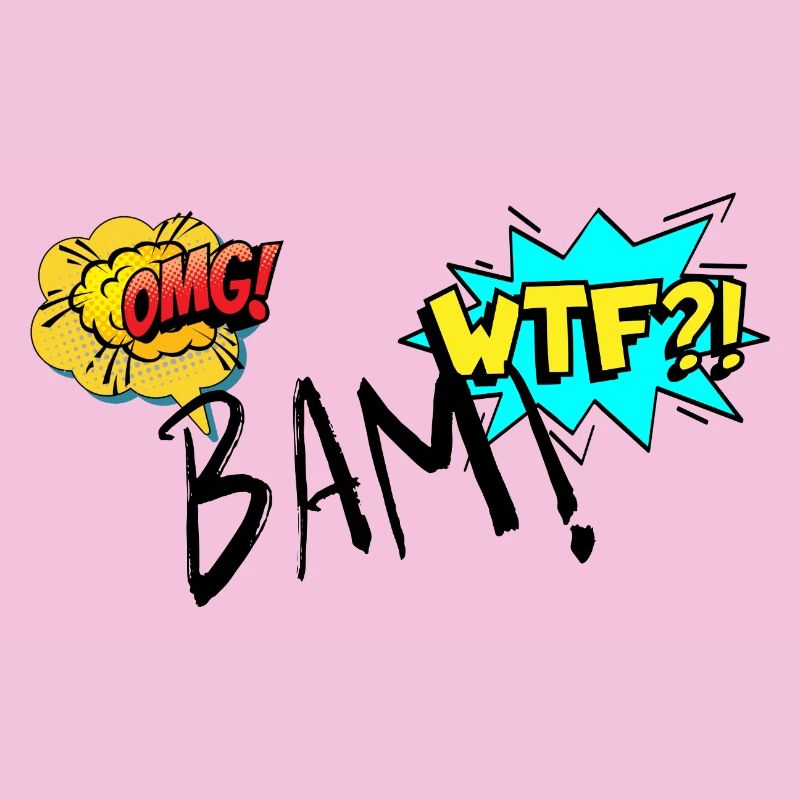 Bande dessinée explosive OMG WTF Exclamations