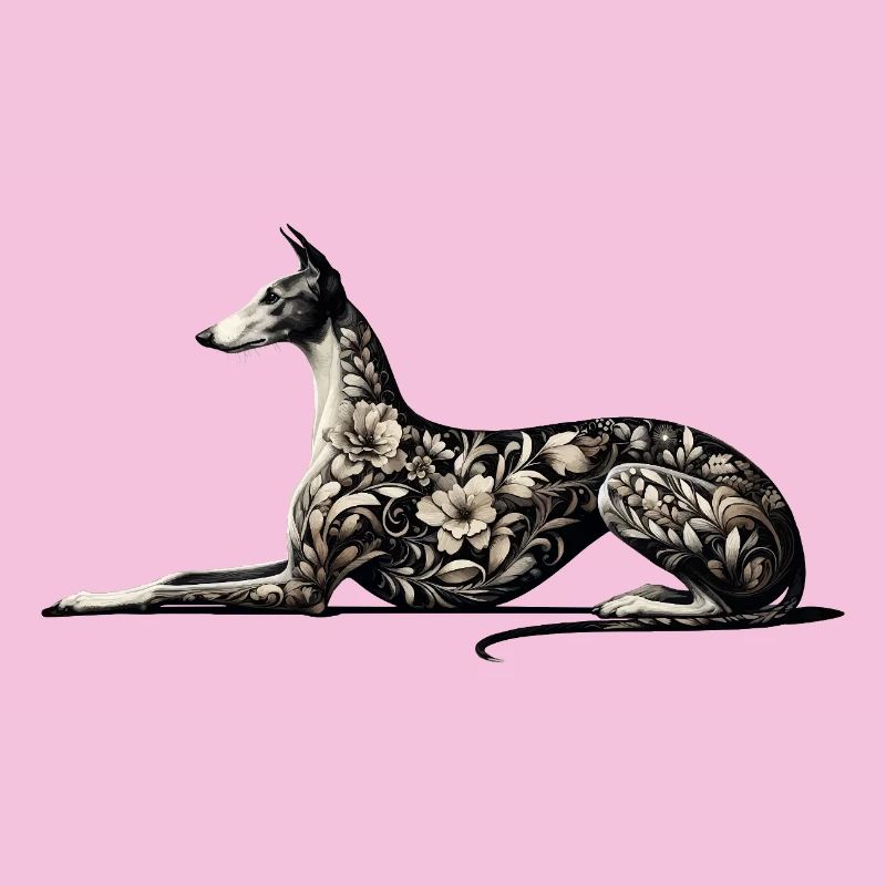 Galgo Embroidery Design