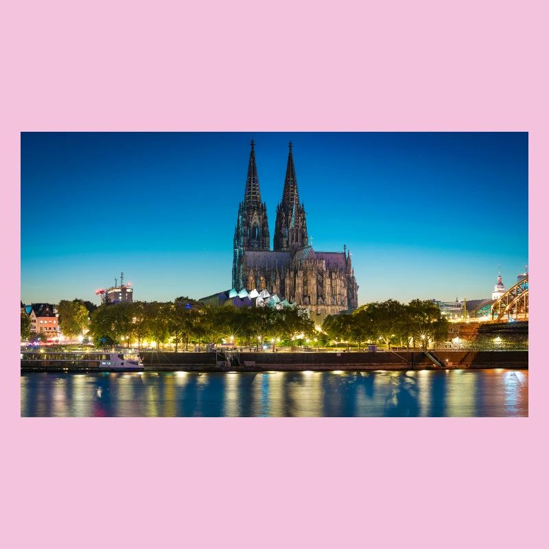 Cologne Cathedral Evening Light Silhouette