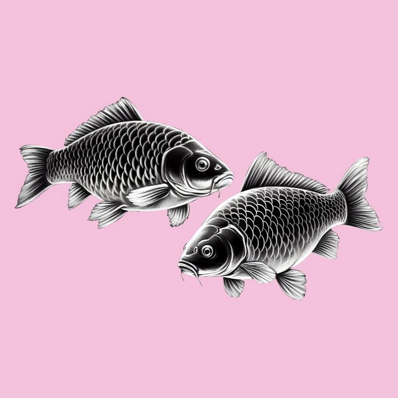 Carp chalk drawing