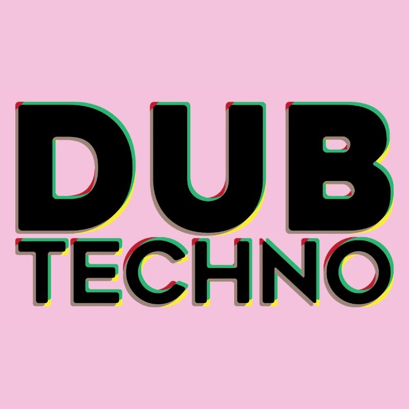 Dub Techno Neon Outline