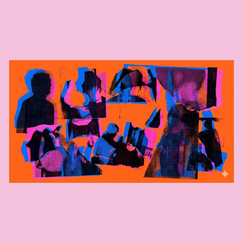 Collage Pop Silhouetten