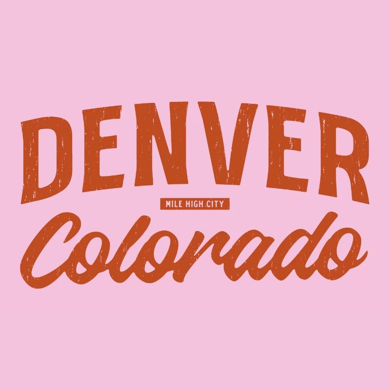 Logo rétro Script de Denver, Colorado