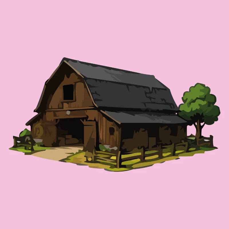 Rustic Barn Illustration