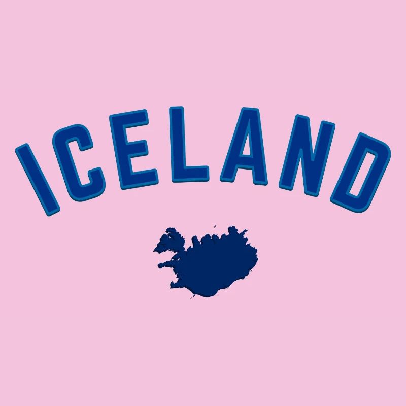 Iceland Blue Map Bow Design