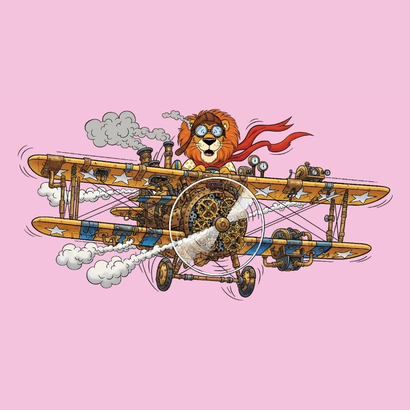 Steampunk Lion Flight Machine