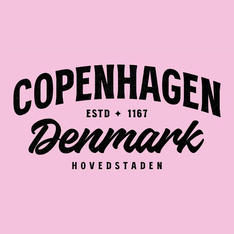 Copenhague, Danemark – Conception de villes vintage