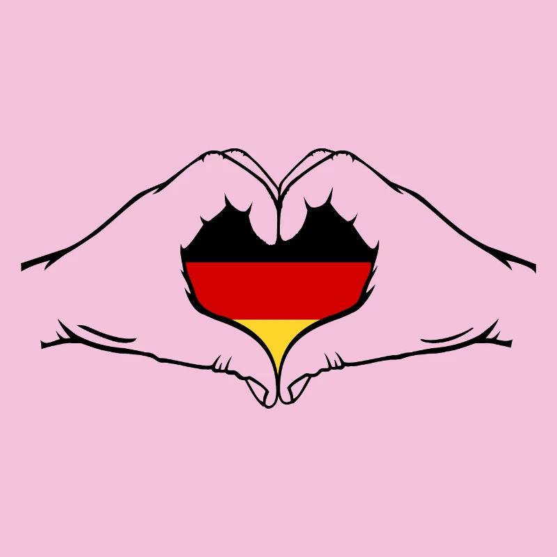 Germany Flag Hands Heart Shape