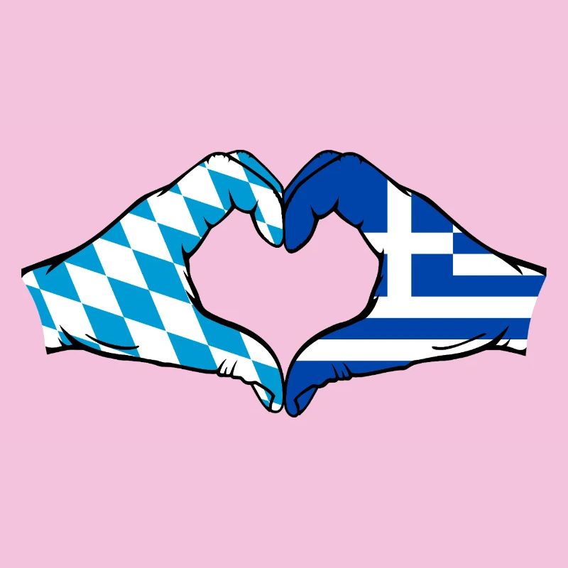 Bavière, Grèce, Drapeau, Aiguilles, Coeur